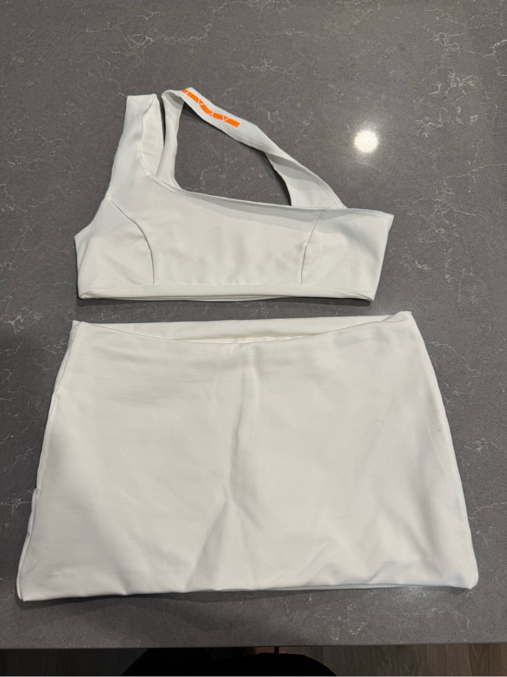 White Two-Piece Skirt Set